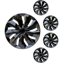 15” Wheel Rim Cover Hubcaps Universal Snap On Car Truck SUV Car Accessories Replacement Hub Caps ABS&PC Material Set of 4-15 Inch Black Lacquer
