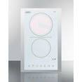 thumbnail image 1 of 15" Wide 230V 2-Burner Radiant Cooktop, White-Digital Touch, 1 of 2