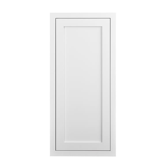 15" Wide 30" Tall 14" Deep Kitchen Cabinet Snow White Inset Shaker - Single Door - Unassembled W153014