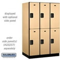 thumbnail image 1 of 15" Wide Double Tier Designer Wood Locker - 3 Wide - 6 Feet High - 24 Inches Deep - Maple, 1 of 4