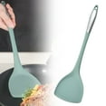 thumbnail image 1 of 15" Wide Silicone Wok Spatula - Heat-Resistant Cooking Utensil for Stir Fry/Non-Stick Pans For Sturdy Core & Flexible Edge - Light Green, 1 of 9