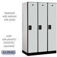 thumbnail image 1 of 15" Wide Single Tier Designer Wood Locker - 3 Wide - 6 Feet High - 21 Inches Deep - Gray, 1 of 4