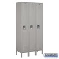 thumbnail image 1 of Salsbury  Standard Metal Locker Single Tier - 3 Wide - 6 Feet High - 15 Inches Deep - Gray - Assembled, 1 of 4