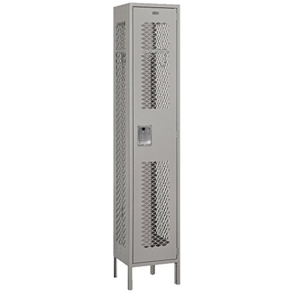 Salsbury Industries 81165GY-U 15 in. D Extra Wide Vented Metal Locker-Single Tier-1 Wide-Gray-Unassembled