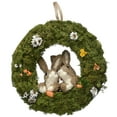thumbnail image 1 of 15 in. Easter Wreath with 2 Rabbits in Center, 1 of 2