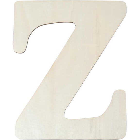 15 X 12 Inch Unfinished Wood Letters Z Wooden Letter Large White Printable Alphabets Word MDF Simple 4MM Thick Blank Cutouts