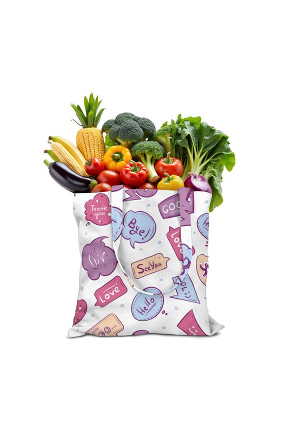 15" X 16" Easter Canvas Tote Bag with Inner Pocket, Reusable Egg Hunt Gift Bag, Slogan Print