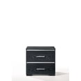 thumbnail image 1 of 15" X 22" X 23" Black (High Gloss) Wood Veneer (Paper) Nightstand, 1 of 5
