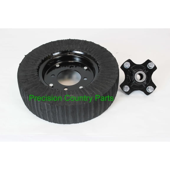 15" X 4" Rotary Cutter Tail Wheel TIRE with Cast Iron Hub - Fits 1" Axle