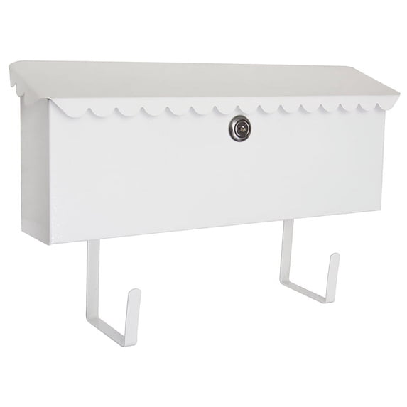 15 X 6-1/4 X 3 Horizontal Mailbox With Lock - Whit...