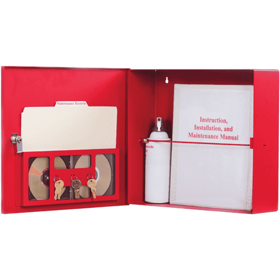 15'X13'X4' FIRE ALARM DOCU BOX RED W/ LOCK