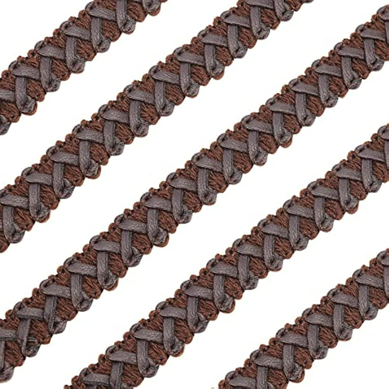  1 Yard Real Braided Leather Cord-Flat Braided Leather