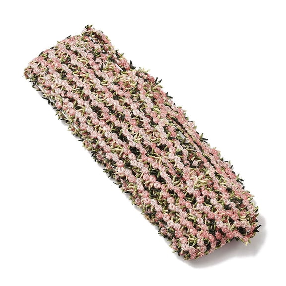 15 Yards Flower Lace Trim 2cm Rose Floral Embroidered Applique Lace Ribbon Polyester Sewing Craft Edging Trimmings Fabric