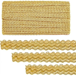 15 Yards Golden Gimp Braid Trim 13mm0.5 Gold Trim Polyester Woven Fabric  Trim Lace Trim Upholstery Trim 