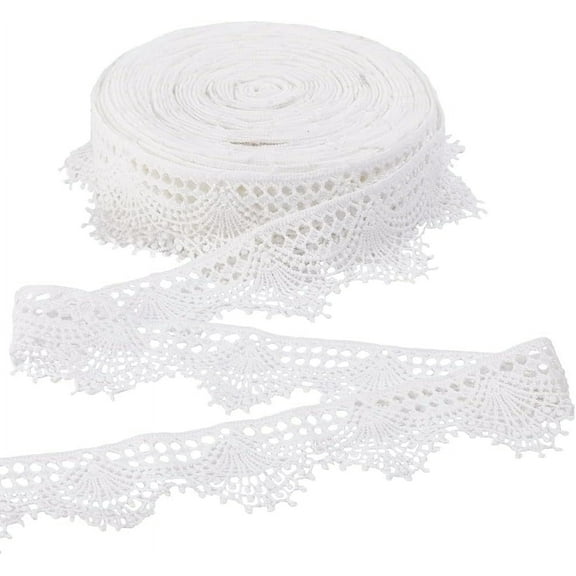 15 Yards Lace Trim White Lace Edge Trim Ribbon Crochet Lace Trim Sewing Lace