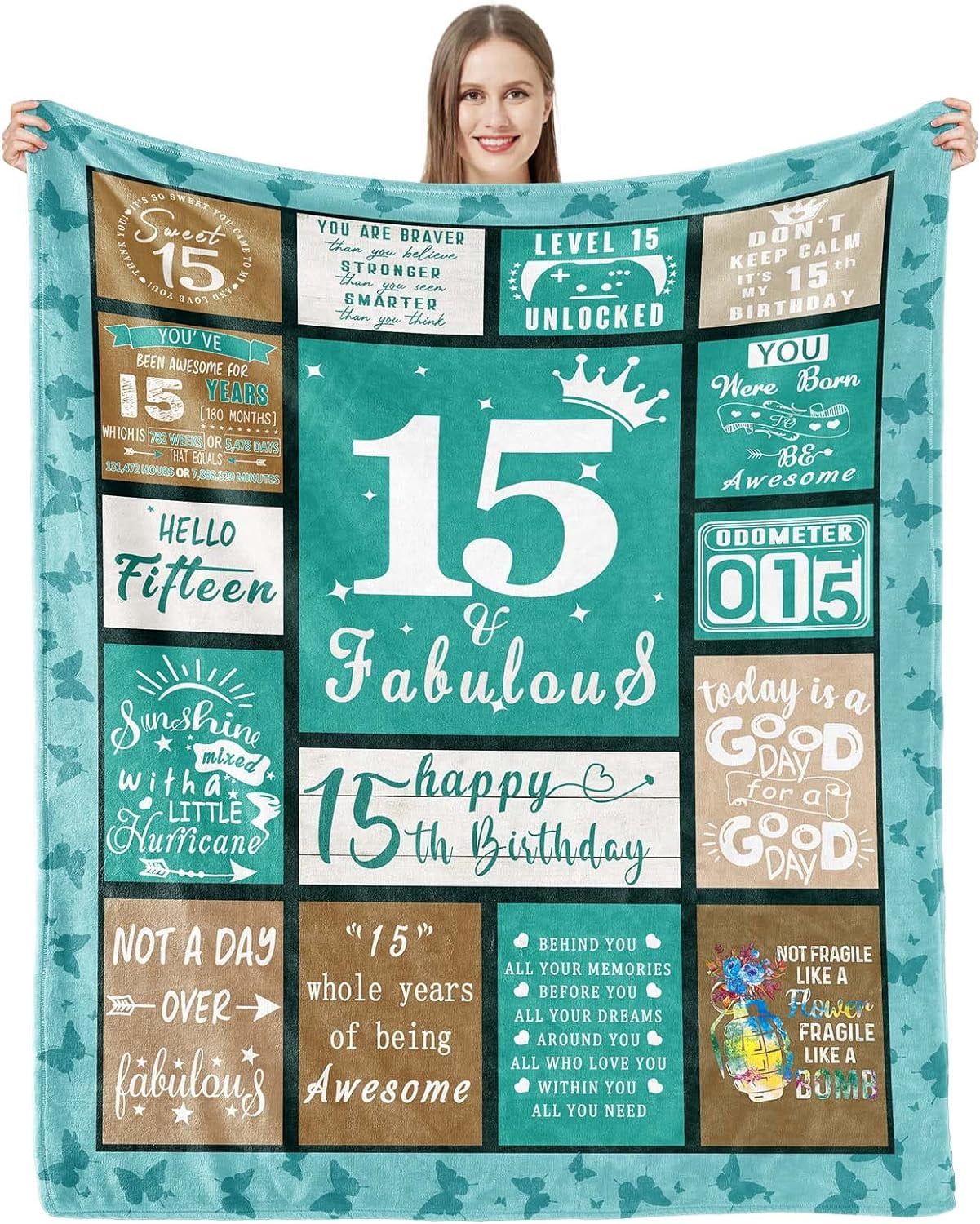 15 Year Old Girl Gifts Happy 15th Birthday Decorations Gifts for Girls ...