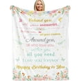 thumbnail image 1 of 15 Year Old Quinceanera Gifts for Teen Girls, Cozy Happy 15th Birthday Throw Flannel Blanket Gift for Daughter Sister, 130x150 cm Pink Floral Bday Gifts Ideas for 15th Granddaughter Female Friends, 1 of 6