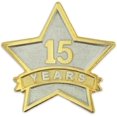 thumbnail image 1 of 15 Year Service Award Star Corporate Recognition Dual Plated Lapel Pin, 1 of 6