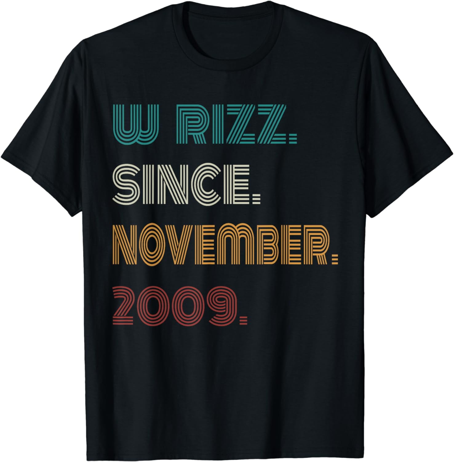 15 Years Old W Rizz Since November 2009 15th Birthday T-Shirt - Walmart.com