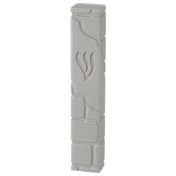 15 cm Polyresin Mezuzah Cover with Stone