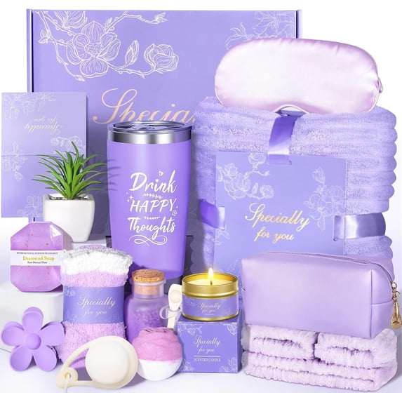15 count Get Well Soon Baskets for Women, Self Care Gifts, Sympathy & Encouragement After with Flannel Blanket & 20oz Tumbler, Day Gifts for Mom Wife ()
