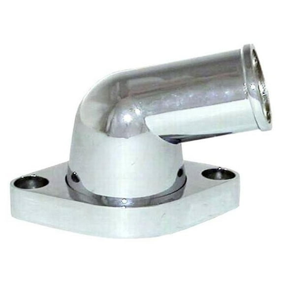 15 deg Aluminum Water Neck Chrome for Small Block Chevy