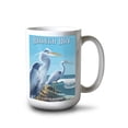 thumbnail image 1 of 15 fl oz Ceramic Mug, Bodega Bay, California, Blue Heron, Dishwasher & Microwave Safe, 1 of 3