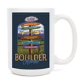 thumbnail image 1 of 15 fl oz Ceramic Mug, Boulder, Colorado, Signpost Destinations, Contour, Dishwasher & Microwave Safe, 1 of 5