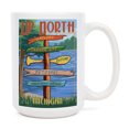 thumbnail image 1 of 15 fl oz Ceramic Mug, Gaylord, Michigan, Up North, Destinations Sign, Dishwasher & Microwave Safe, 1 of 5