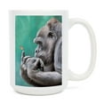 thumbnail image 1 of 15 fl oz Ceramic Mug, Gorilla Inspecting Butterfly on Finger, Dishwasher & Microwave Safe, 1 of 5