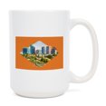 thumbnail image 1 of 15 fl oz Ceramic Mug, Phoenix, Arizona, Watercolor Study, Contour, Dishwasher & Microwave Safe, 1 of 5