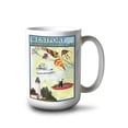 thumbnail image 1 of 15 fl oz Ceramic Mug, Westport, Washington, Nautical Chart, Dishwasher & Microwave Safe, 1 of 3