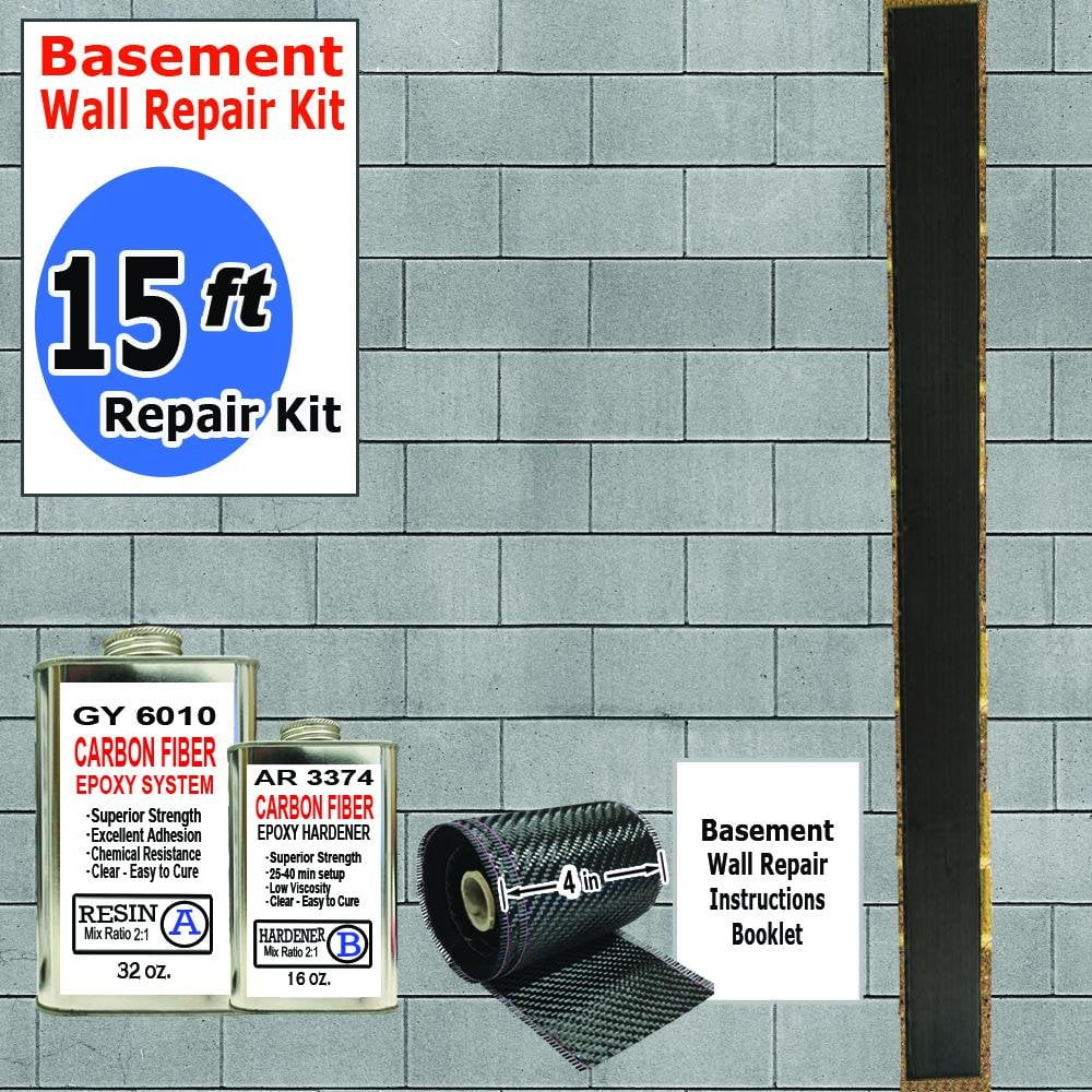 ToughFix 15ft Carbon Fiber Foundation Wall Crack Repair Kit - Walmart.com