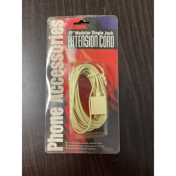 15 ft Telephone Modular Universal Cord Cable Line Wire DSL Landline