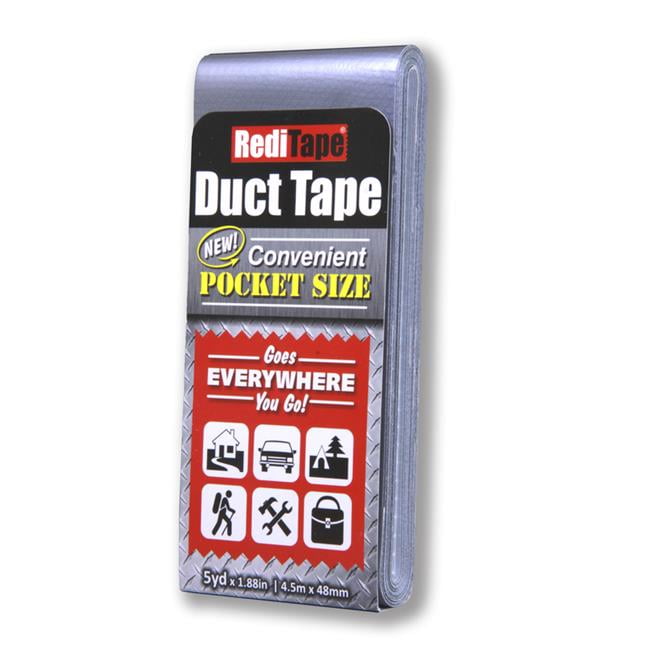 15 ft. x 1.88 in. Silver Solid Color Pocket Size Duct Tape - Pack of 10