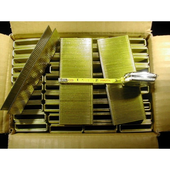 15 gauge 7/16" Medium Crown Staples 5000/bx Galvanized Chisel Point 1-3/4" long