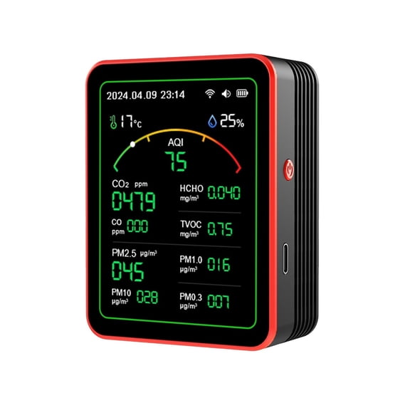 15-in-1 Air Quality Detector Temperature Humidity Meter Air Quality Monitor CO2 Tester