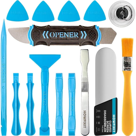 15-in-1 Electronics Opening Tool Kit, Professional Anti-Static Spudger Set & Pry Tools with Suction Cup for iPhone, iPad, MacBook, Laptop, Tablet, Phone Repair