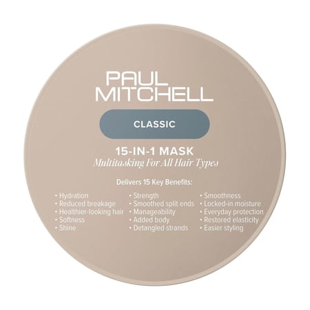 Paul Mitchell 15-In-1 Mask, Multitasking Hair Mask For All Hair Types, 6.7 Oz