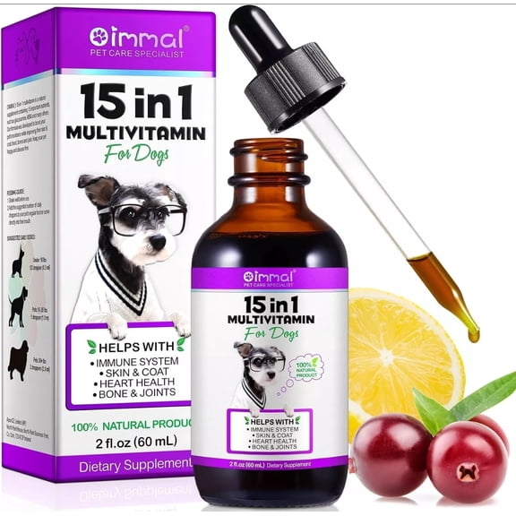 15-in-1 Multivitamin for Dogs 60 ML Dog Vitamins & Supplement