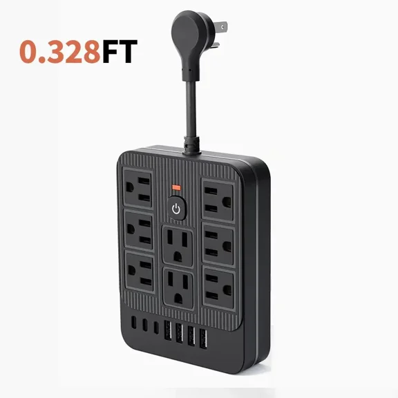 15-in-1 Power Strip with Switch & Surge ProtectionMultifunctional Power Strip with 8AC Outlets 4 USB & 3Type-C USB Ports Socket for Office Home and Travel WallOutlet Extender Power Socket Expander