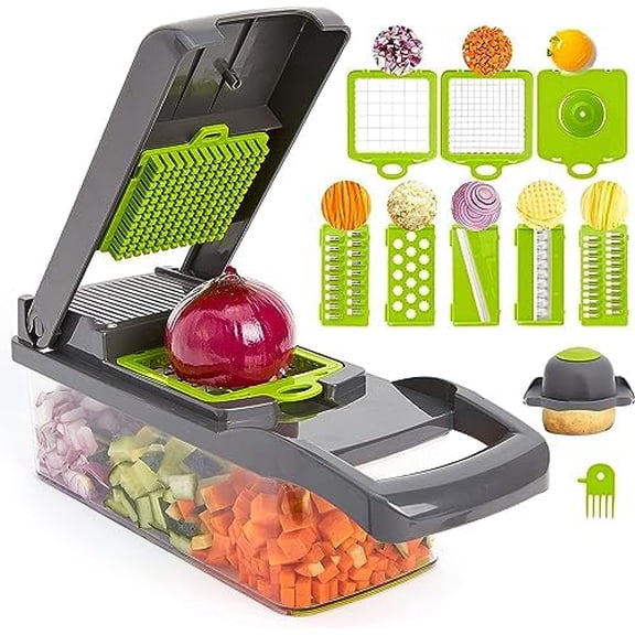 15-in-1 Vegetable Chopper, 8 Blades, Onion/Veggie Dicer, Kitchen | Kitchen