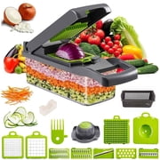 15-in-1 Vegetable Chopper, Food Veggie Chopper With Container Kitchen Prep Tool Cheese Grater & Egg Separator Multi-Functional Salad Fruit Onion Cutter, Dicer, Slap Chop, Slicer Kitchen Gadgets