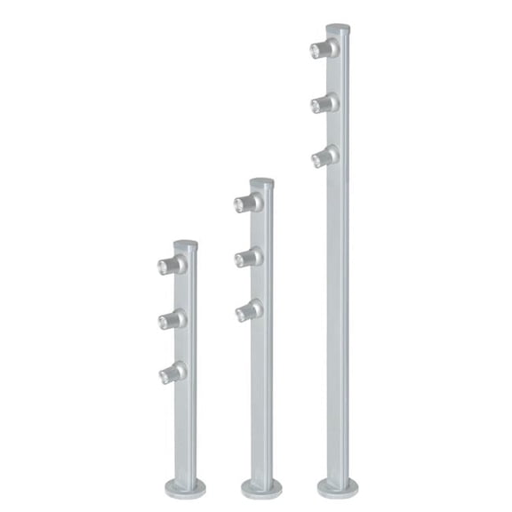 15 in. 3 LED Mizar Pole - Silver - 5000K