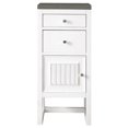 thumbnail image 1 of 15 in. Athens Cabinet with Drawers & Door - Glossy White with 3 CM Grey Expo Quartz Top, 1 of 1
