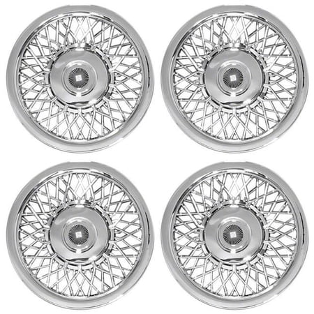 15 in. Chrome Laced Design Wheel Covers