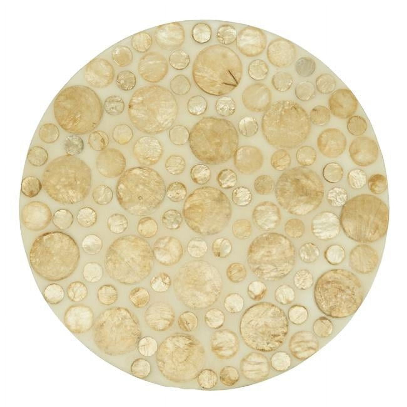 Gold Capiz Shell and Resin Round Placemats, Set of 4