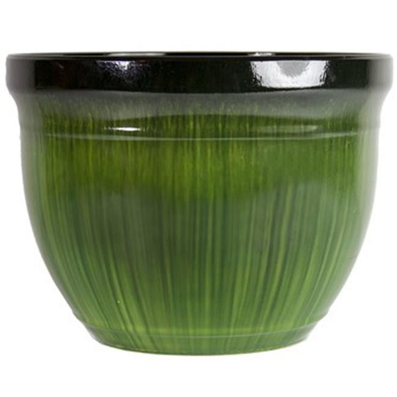 15 in. Drip Green Madison Planter