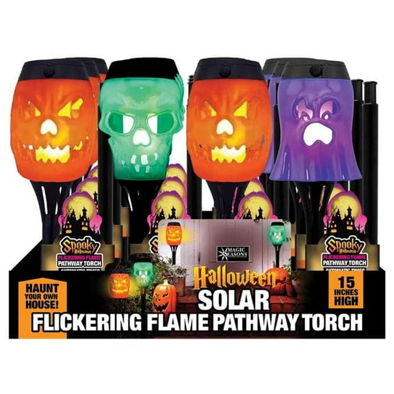 15 in. Magic Seasons Spooky Solar Pathway Decor - Pack of 12