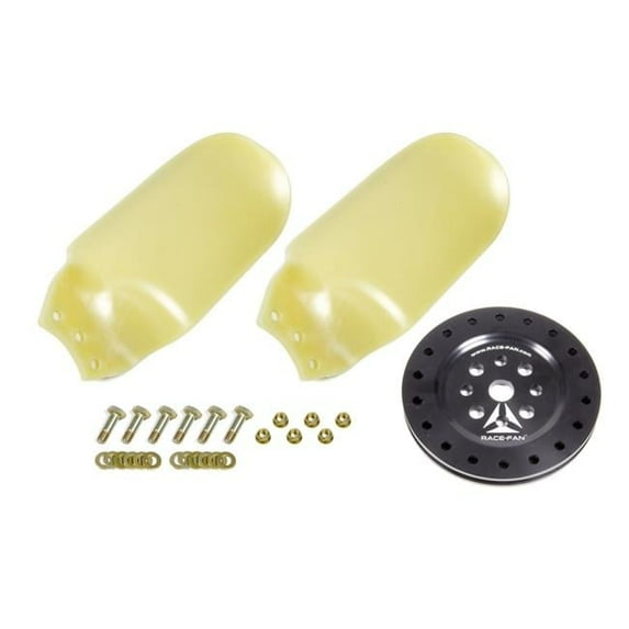 15 in. Mechanical Cooling Race Fan with 2 Blade 0.75 Fan Hub - Black & Natural